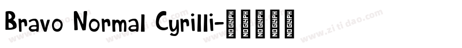 Bravo Normal Cyrilli字体转换